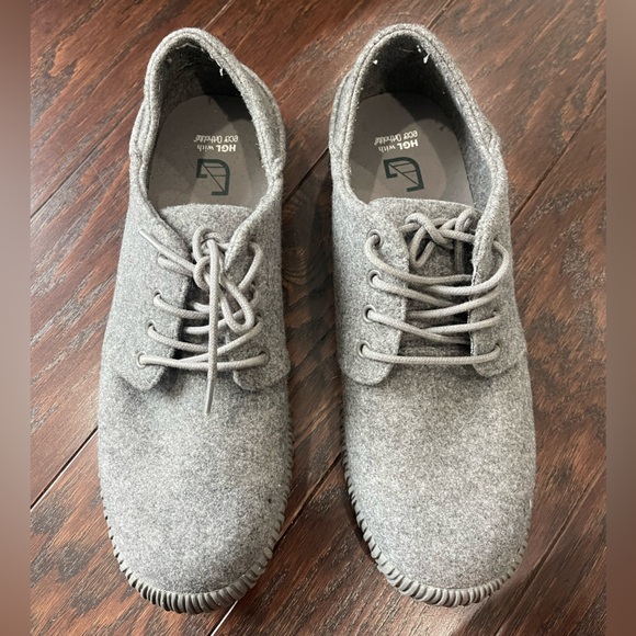 Hybrid Green Label Men Dune Low Top Wool Gray Sneaker Size 12 - Picture 6 of 10